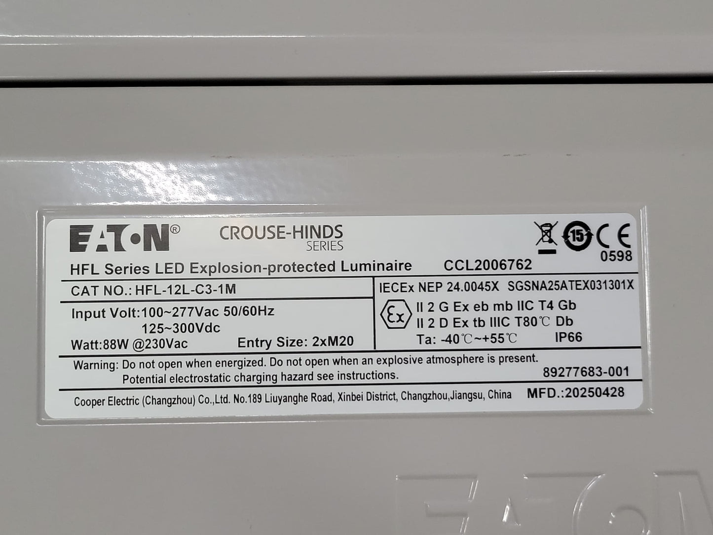 Eaton Crouse-Hinds HFL LED Hazardous Area Floodlights