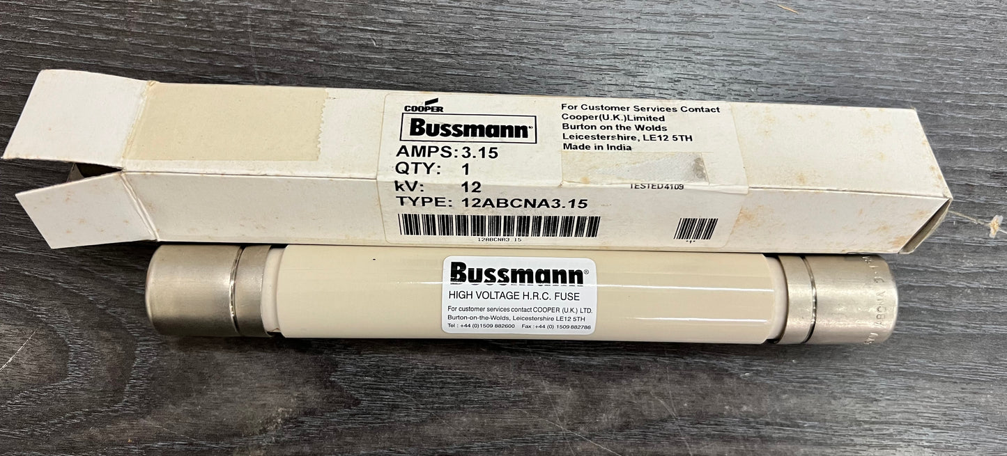Eaton Bussmann 12ABCNA3-15 - Voltage Auxiliary Fuse Links - Medium Voltage - AC 12 kV